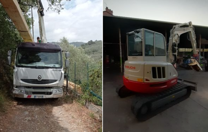 San Bartolomeo, rubato un escavatore caricato su un cassone