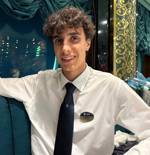 Dal Nautico alle crociere: il primo viaggio in mare di Simone Barla, allievo ufficiale imperiese