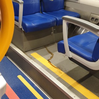 Imperia, treno regionale sporco e vandalizzato, viaggiatori indignati: "Non è proprio un bel biglietto da visita" (foto) Imperia, treno regionale sporco e vandalizzato, viaggiatori indignati: "Non è proprio un bel biglietto da visita" (foto)