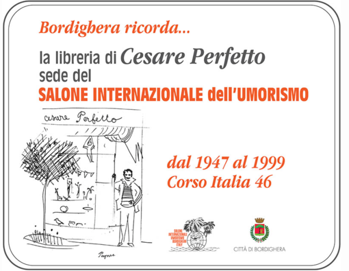 Bordighera, oggi inaugurazione di due targhe commemorative del Salone Internazionale dell'Umorismo