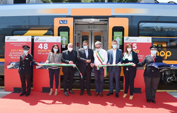 Liguria: consegnato nuovo treno, Toti &quot;Dal 1 luglio tutti i treni torneranno a circolare come nel periodo pre-covid”