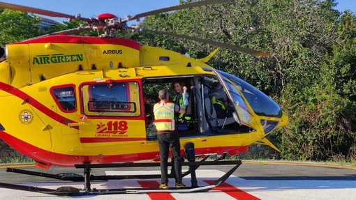 Doppio intervento del 118: motociclista caduto ad Armo in Valle Arroscia, arriva 'Grifo'