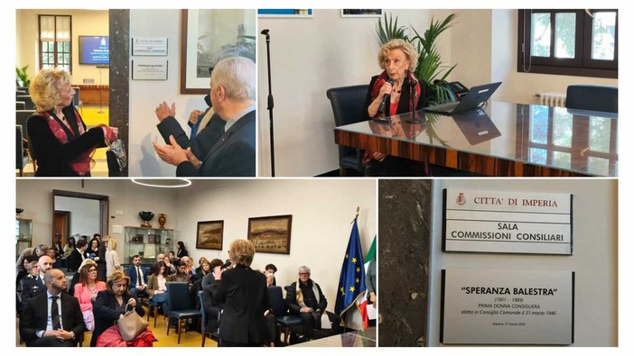 Imperia intitola la sala commissioni di Palazzo civico a Speranza Balestra