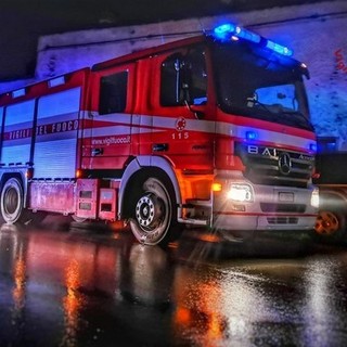 Maltempo nell’Imperiese, vigili del fuoco al lavoro: crolla un muretto a San Lorenzo al Mare