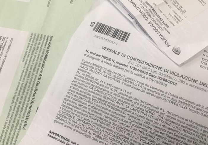 Il Comune di Imperia mette a bilancio 5 mila euro per le notifiche dei verbali in altre città Il Comune di Imperia mette a bilancio 5 mila euro per le notifiche dei verbali in altre città