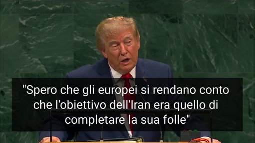 Trump: "Iran aveva un missile per colpire l'Europa" Trump: "Iran aveva un missile per colpire l'Europa"