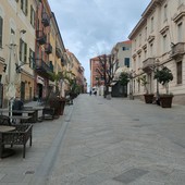 La parta alta di via cascione fotografata ieri domenica 23 marzo alle 18 La parta alta di via cascione fotografata ieri domenica 23 marzo alle 18