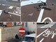 Nuova segnaletica sulla ciclabile a pettine, primo incidente in via Schiva