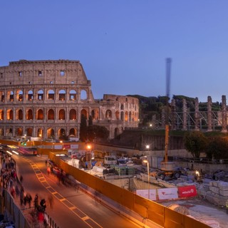 Metro C Roma, sindaco New York visita stazione Colosseo-Fori Imperiali