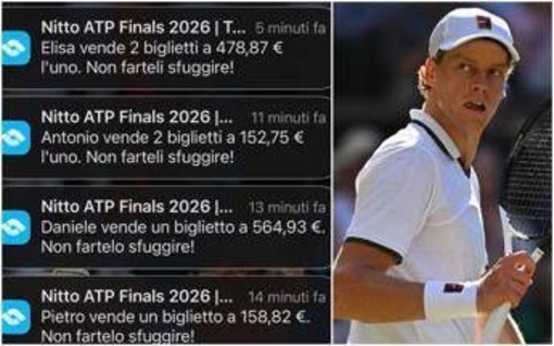 Sinner salta le Atp Finals, i tifosi... rivendono i biglietti: "No Jannik, no tennis" Sinner salta le Atp Finals, i tifosi... rivendono i biglietti: "No Jannik, no tennis"