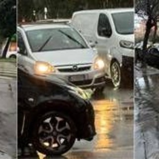 Nubifragio su Roma, strade allagate e traffico in tilt Nubifragio su Roma, strade allagate e traffico in tilt