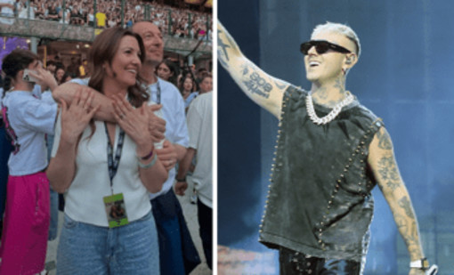 Amadeus al concerto di Lazza a San Siro, la 'frecciatina' sui social