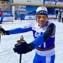 L’imperiese William Stua taglia il traguardo della 30 km dei Mondiali Master 2026 di sci di fondo di Sappada