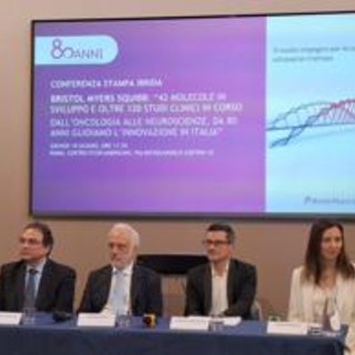 Farmaceutica: 80 anni di Bms in Italia, 42 molecole in sviluppo e 120 studi clinici in corso Farmaceutica: 80 anni di Bms in Italia, 42 molecole in sviluppo e 120 studi clinici in corso