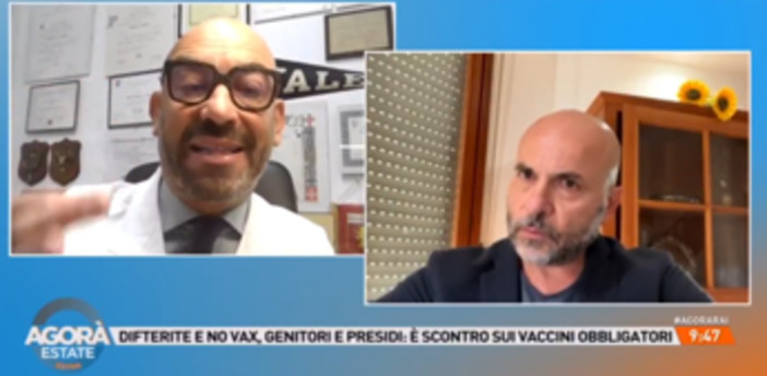 Bassetti contro Dragoni, scontro in diretta ad 'Agorà Estate' su difterite: "Ignorante" Bassetti contro Dragoni, scontro in diretta ad 'Agorà Estate' su difterite: "Ignorante"
