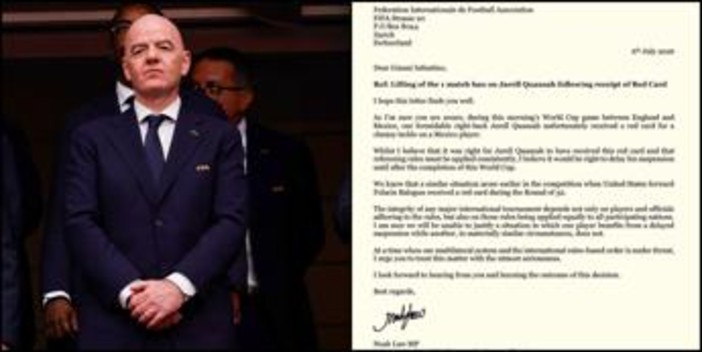 Balogun, è 'rivolta': deputato Gp scrive a Infantino per Quansah, ricorso Francia per Olise Balogun, è 'rivolta': deputato Gp scrive a Infantino per Quansah, ricorso Francia per Olise