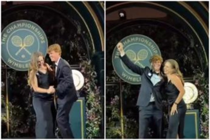 Smoking, ballo e... regali: così Sinner ha festeggiato trionfo a Wimbledon Smoking, ballo e... regali: così Sinner ha festeggiato trionfo a Wimbledon