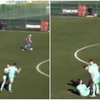 Corre verso compagno e lo butta a terra con una spallata: clamorosa lite in amichevole