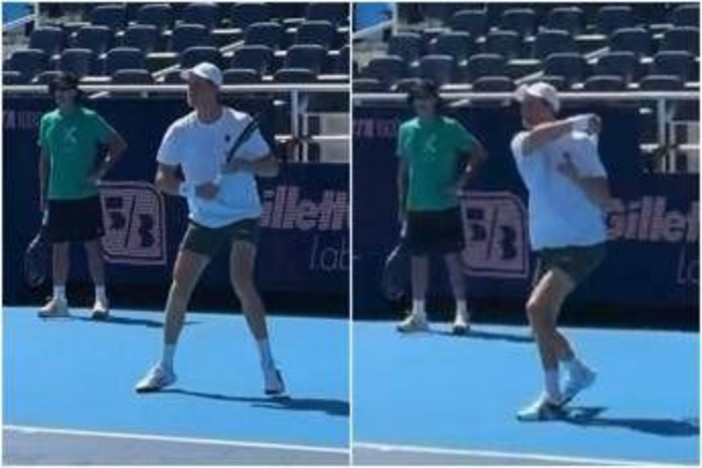 Sinner, allenamenti a Cincinnati. E c'è anche Cahill