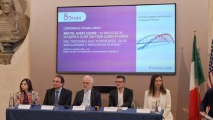 Farmaceutica: 80 anni di Bms in Italia, 42 molecole in sviluppo e 120 studi clinici in corso Farmaceutica: 80 anni di Bms in Italia, 42 molecole in sviluppo e 120 studi clinici in corso