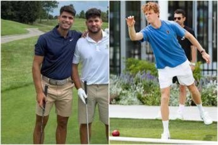 Non solo tennis a Cincinnati: Alcaraz gioca a golf, Sinner a... bocce