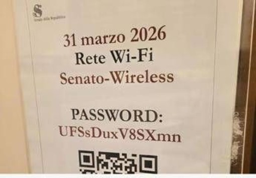 Senato, nella password Wi-Fi c'è la parola 'Dux'. Fonti: "Generate in modo casuale"
