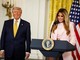 Melania Trump cita l''empatia' del marito: scattano le risate alla Casa Bianca
